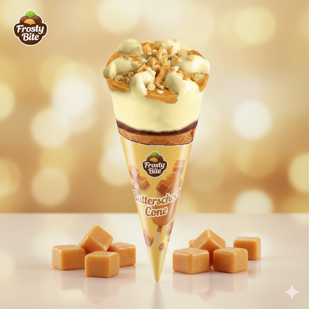 butterscotch ice cream cone